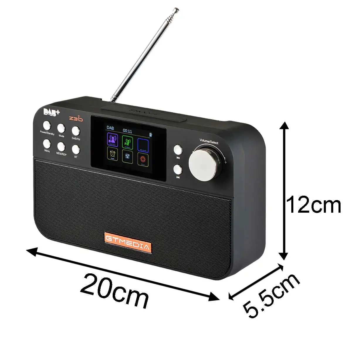 Портативный bluetooth 4,0 Цифровой радио DAB+ FM RDS Многополосный Радио стерео динамик с TFT дисплеем будильник таймер сна