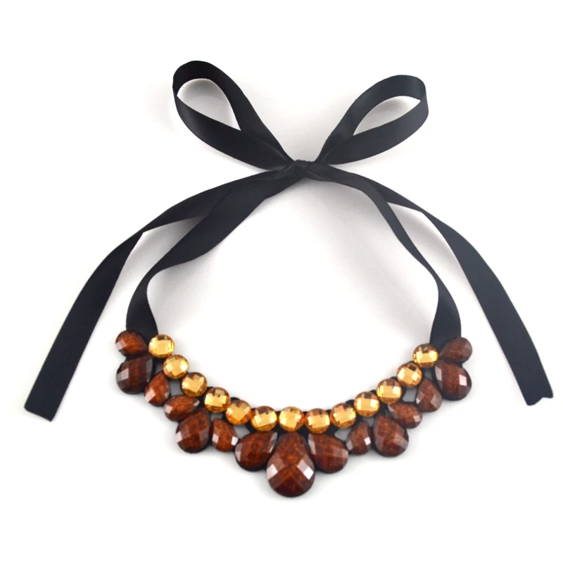 Массивное ожерелье с подвеской цветком из 2017 акриловой смолы|flower necklace|statement