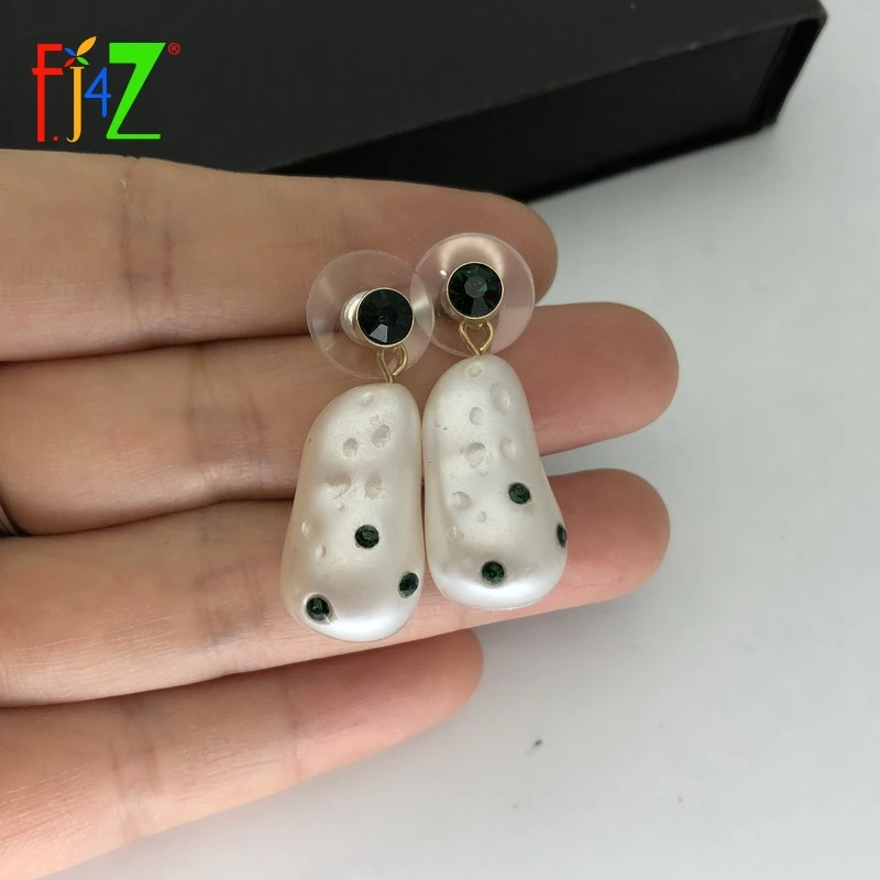 F. J4Z Горячие нерегулярные серьги с искусственным жемчугом для женщин мода мульти дизайн Висячие серьги барокко Винтажные Ювелирные изделия Аксессуары
