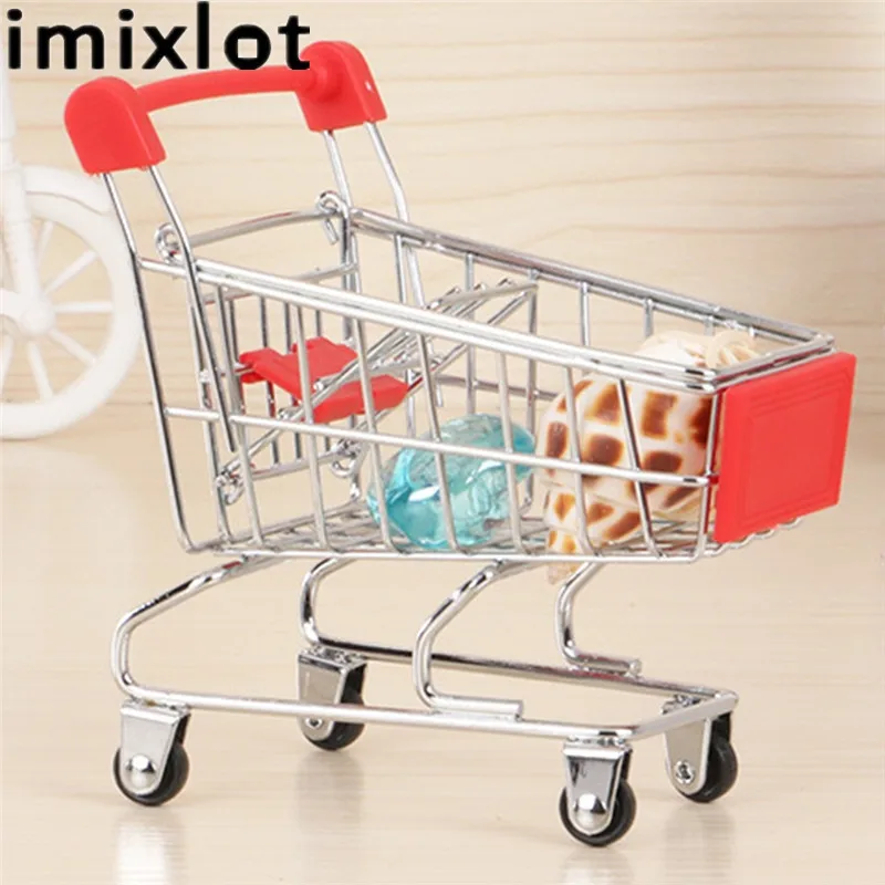 Imixlot мини корзина для покупок детские игрушки супермаркета складная тележка