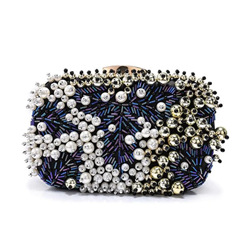 Женская вечерняя сумка с жемчугом и цепочкой 2018|bags with|women evening bagevening bags |