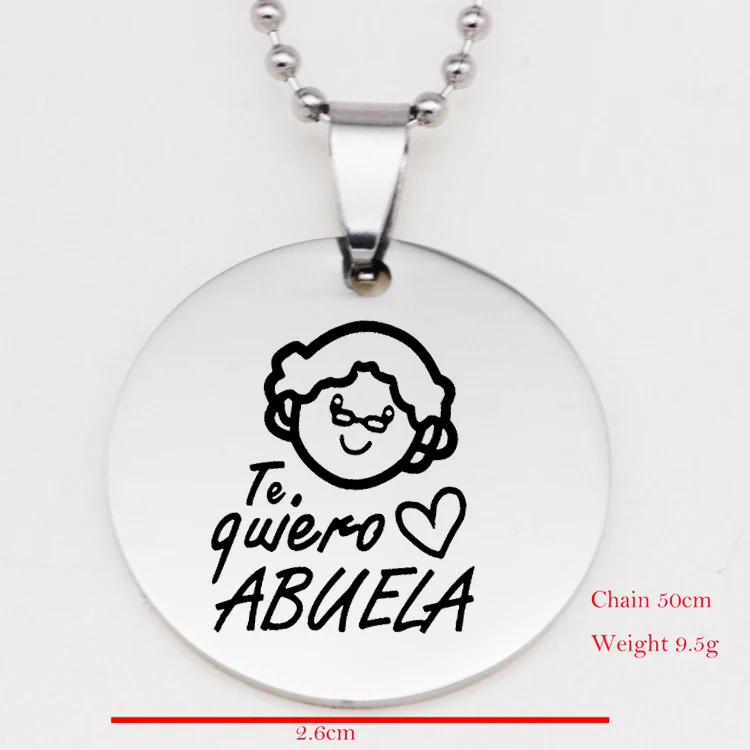 Лидер продаж, ожерелье для мамы, высокое качество, Te quiero ABUELA, ожерелье, ювелирные изделия для женщин YP6817