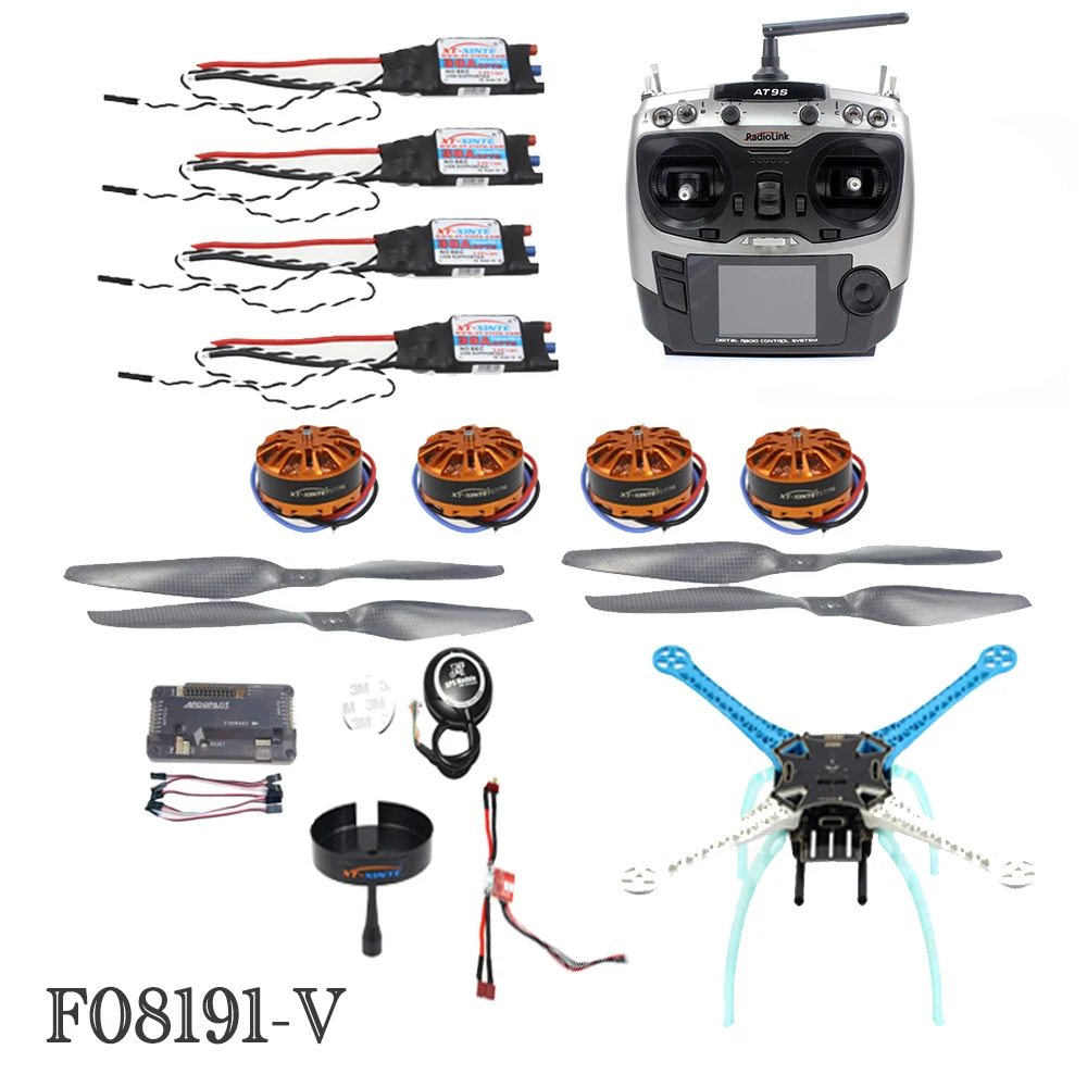 DIY вертолет GPS Дрон APM M8N 700KV 30A 4400MAH 30C AT9S TX RX 4 осевой самолёт гонщик с камерой Gimbal