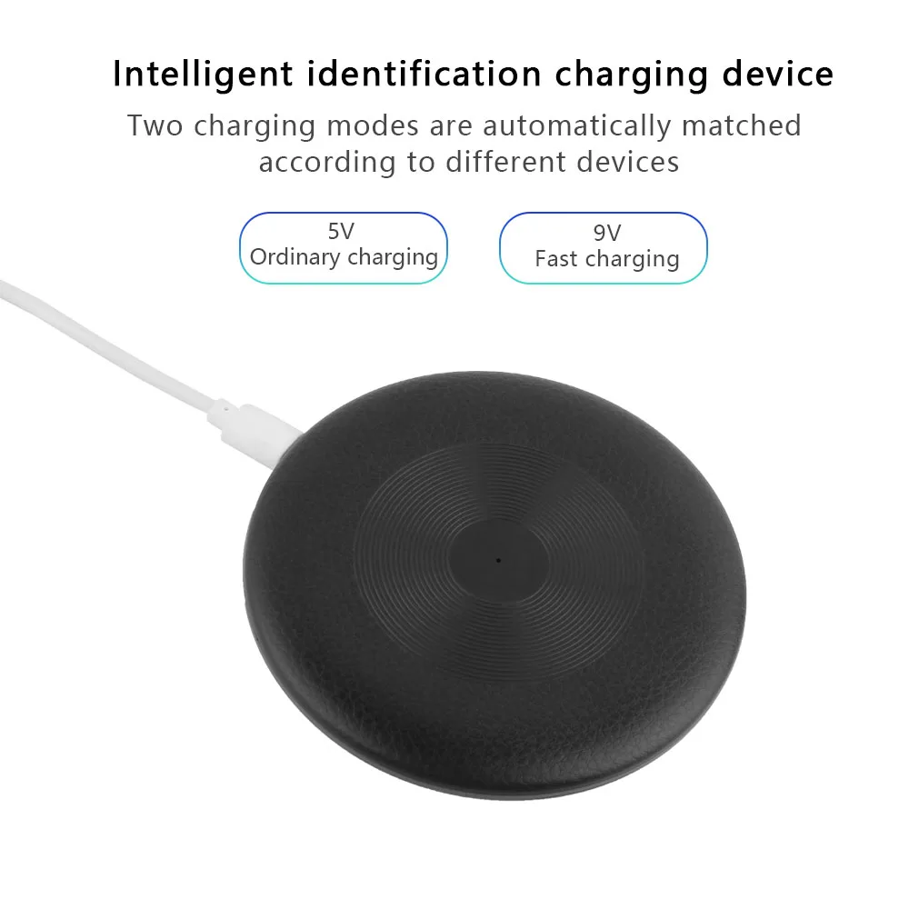 10 Вт Беспроводной Батарея Зарядное устройство легкий Desktop Быстрый круглый