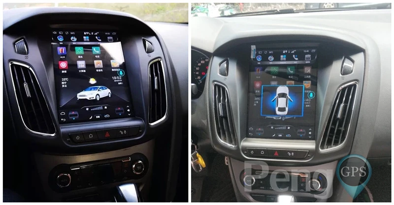 10," 64G Android 7,1 ips экран автомобиля gps-навигация, dvd-плеер для Ford Focus 2012 2013 Tesla стиль головного устройства