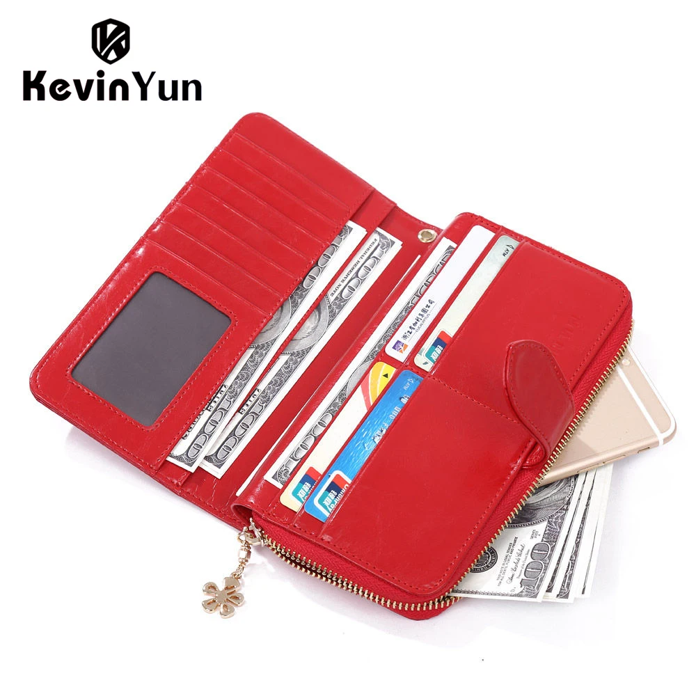 Модный винтажный кожаный кошелек женские кошельки длинный женский клатч на