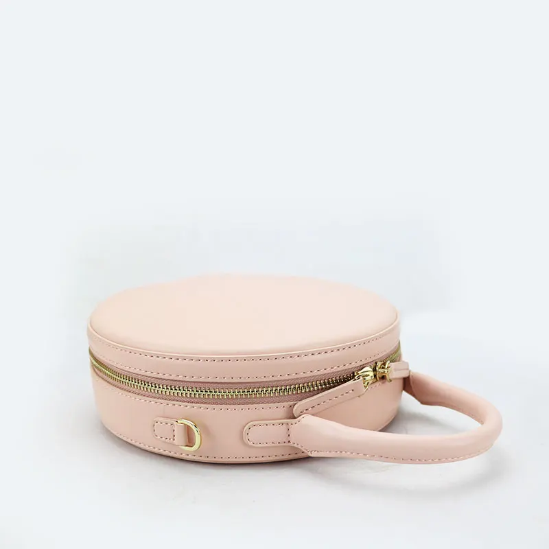 Новая модная Высококачественная Сумочка из коровьей кожи с круглой формой