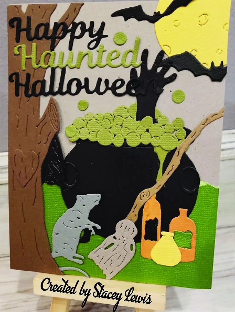 Halloween Cauldron and potion NEW Metal Cutting Dies Scrapbooking for Card Making DIY Embossing Cuts Lucky Goddess Craft