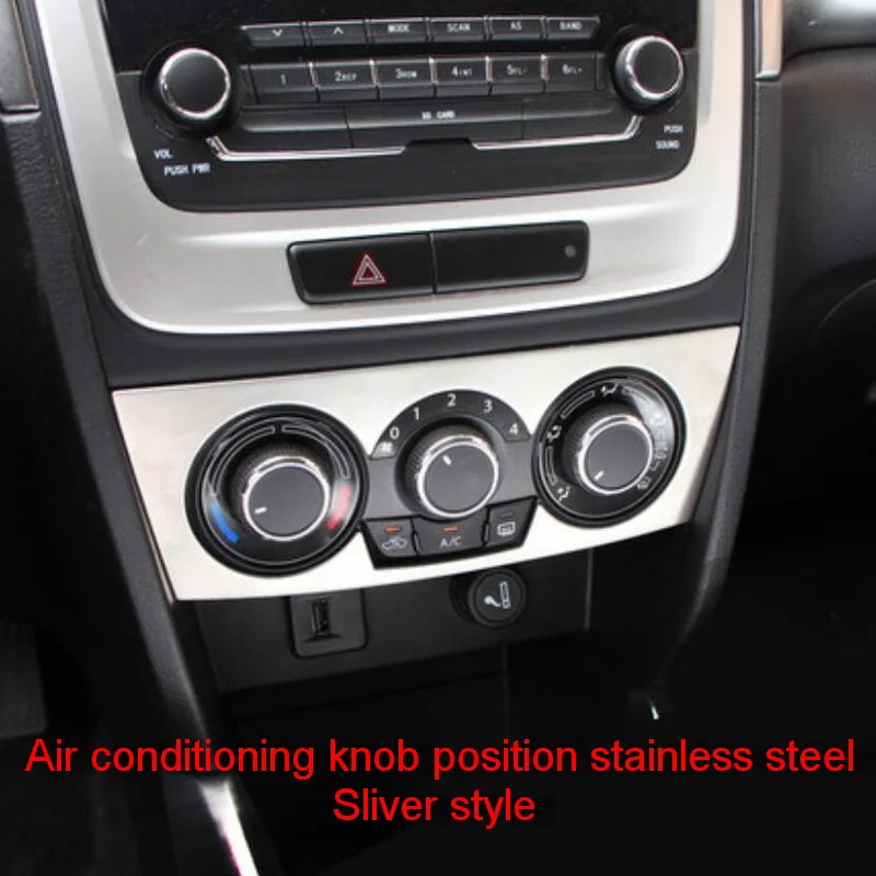 knob position sliver Tonlinker наклейки для SUZUKI Vitara-18 автомобильный Стайлинг 1 шт. нержавеющая сталь центральная консоль интерьерные накладки наклейка - Название цвета: knob position sliver