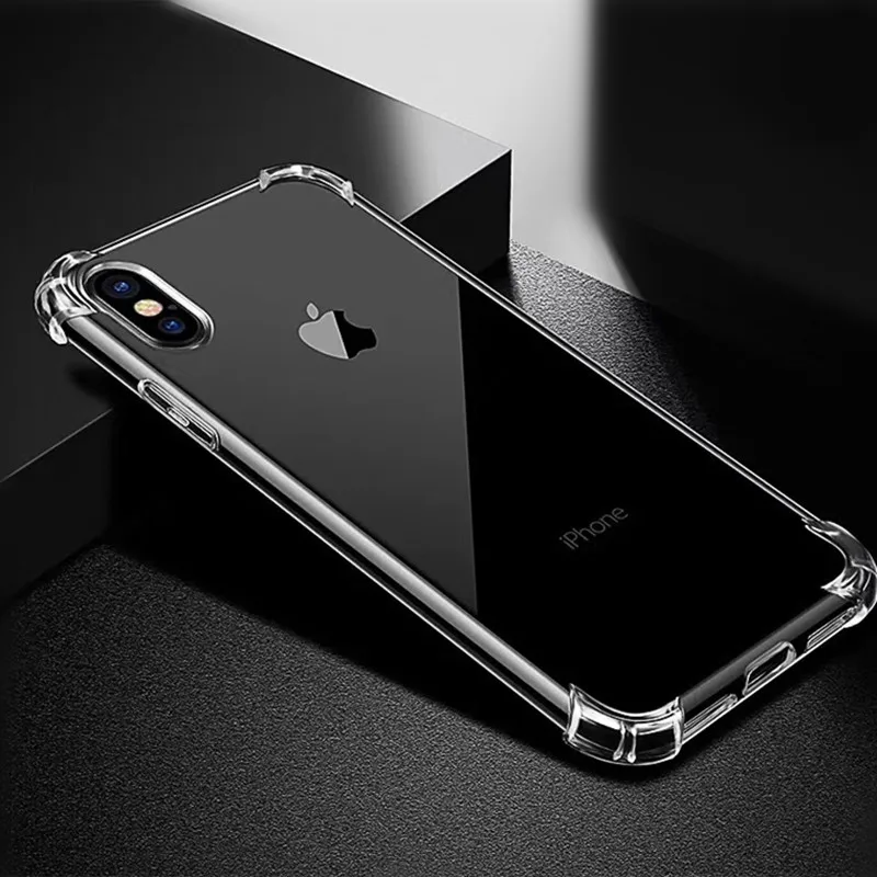 Ударопрочный чехол для iphone X 7 6 6s Plus Защитные чехлы мягкий TPU 8 на