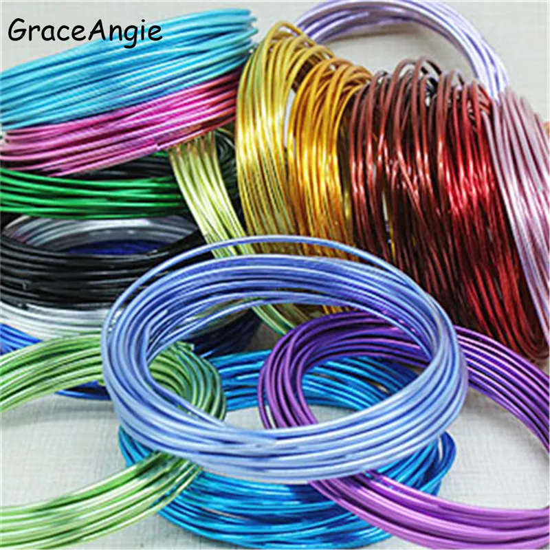 Оптовая продажа 5 метров 2 мм круглый позолоченный алюминий Craft флористика