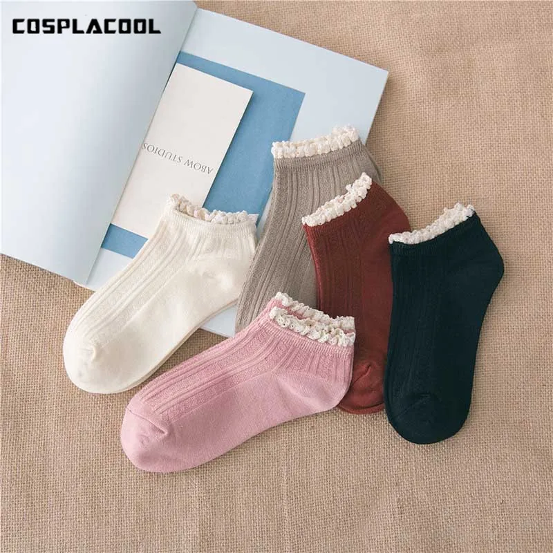 [COSPLACOOL]2017 женские носки милые кружевные для девочек Harajuku весна лето Meias Reto Art Kawaii