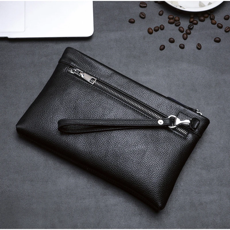 BAQI Brand Men Handbags Men Wallets Clutch Bag Genuine Leather Cowhide High Quality 2019 Fashion Bag Men Coin Purse Card Holder