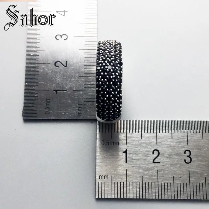 Кольцо Вечность черный проложить циркония серебряный цвет подарок для мужчин