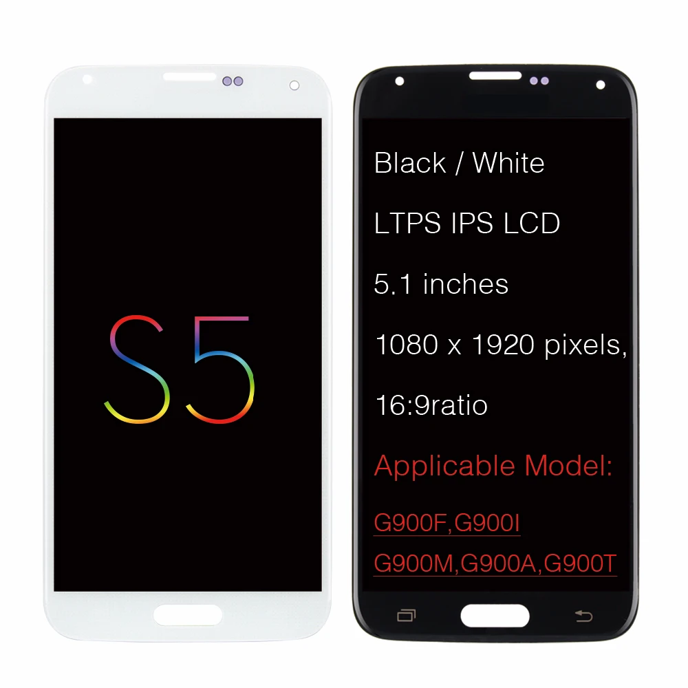 5 1 ''TFT для Samsung Galaxy S5 i9600 G900 G900M G900A G900T G900FD ЖК дисплей сенсорный экран Оцифровка