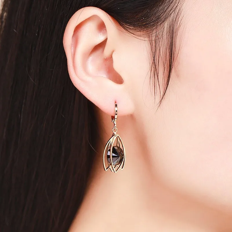 Женские серьги подвески с камнем 6 цветов| |