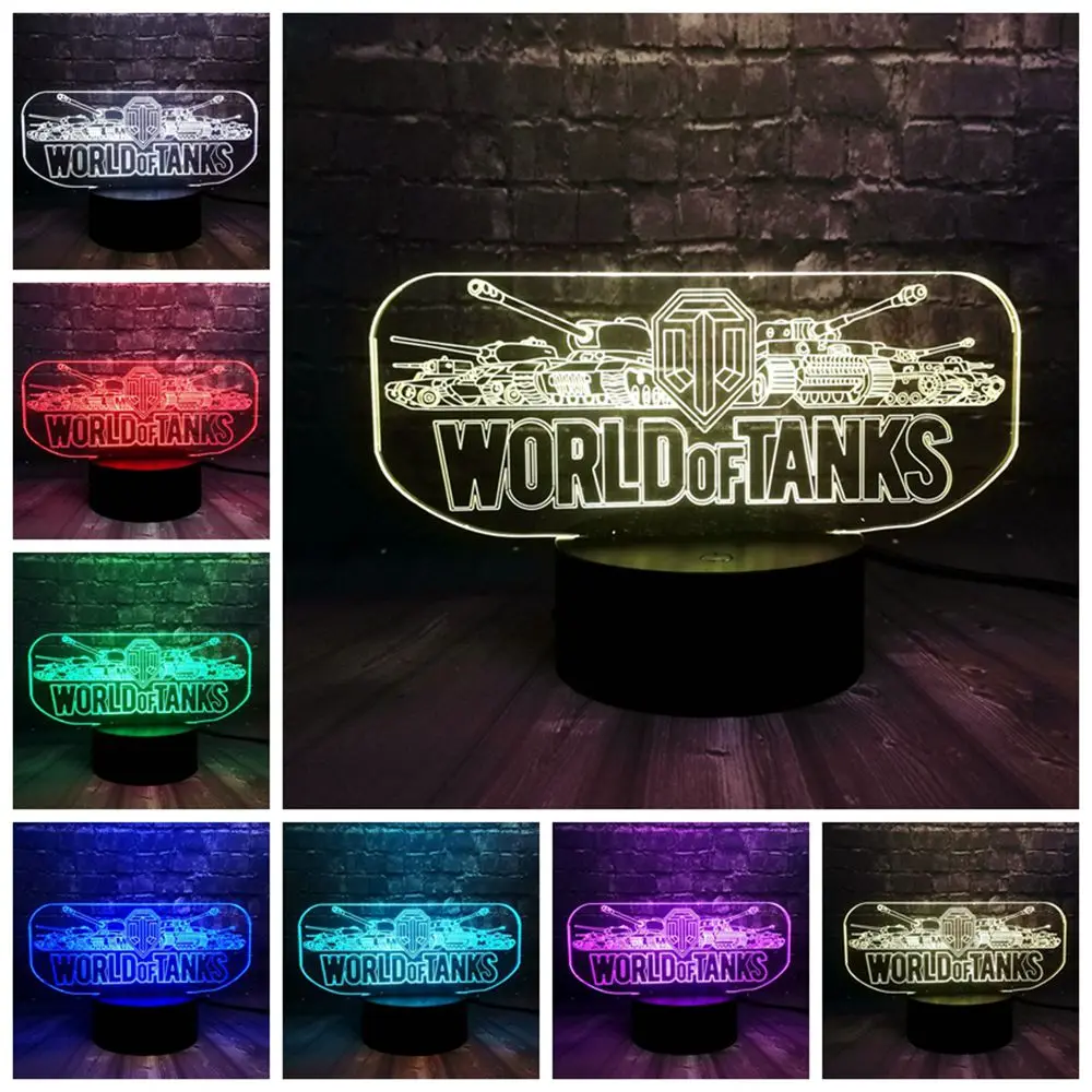 Горячая игра реквизит World Tank автомобиль Креативный светодиодный Декор для