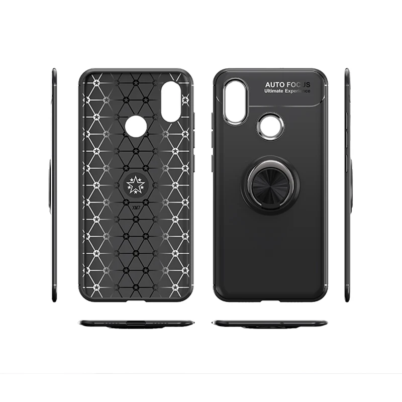 Чехол для Huawei Honor 8C мягкий силиконовый чехол из ТПУ с магнитным кольцом телефона |