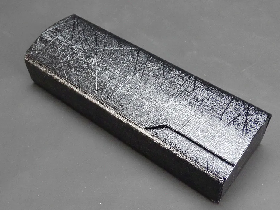Steel wire black Портативная коробка для солнцезащитных очков с имитацией древесины, модный Чехол для очков для женщин, твердая квадратная складная коробка ручной работы для мужчин - Цвет: Steel wire black