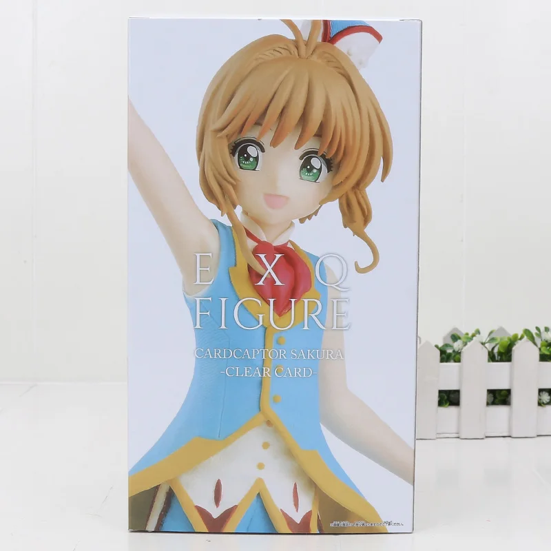 7313 22cm box Карточка Captor Sakura прозрачная карточка EXQ Kinomoto Сакура экшн ПВХ фигурка игрушка Brinquedos - Цвет: 7313 22cm box