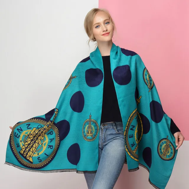 Осенне зимний Новый Модный женский кашемировый шарф Wind Tower в европейском и