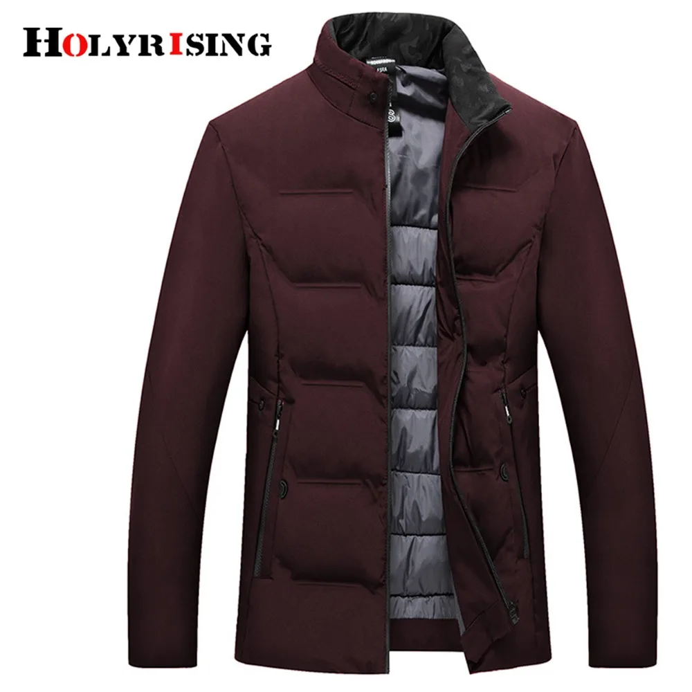 Holyrising Cazadora Hombre зимняя одежда для мужчин теплая куртка однотонные хлопковые
