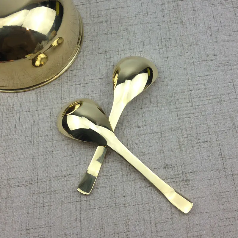 Медная ложка для супа латунная обеденная классические экологичные столовые