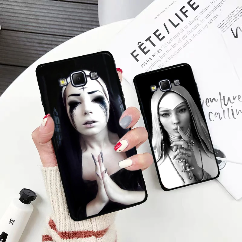 Силиконовый чехол Sister nun для Samsung A2 Core A3 A5 A6 Plus A7 A8 A9 A10 A30 A50 A60 A70 A10S A30S A50S A70s |