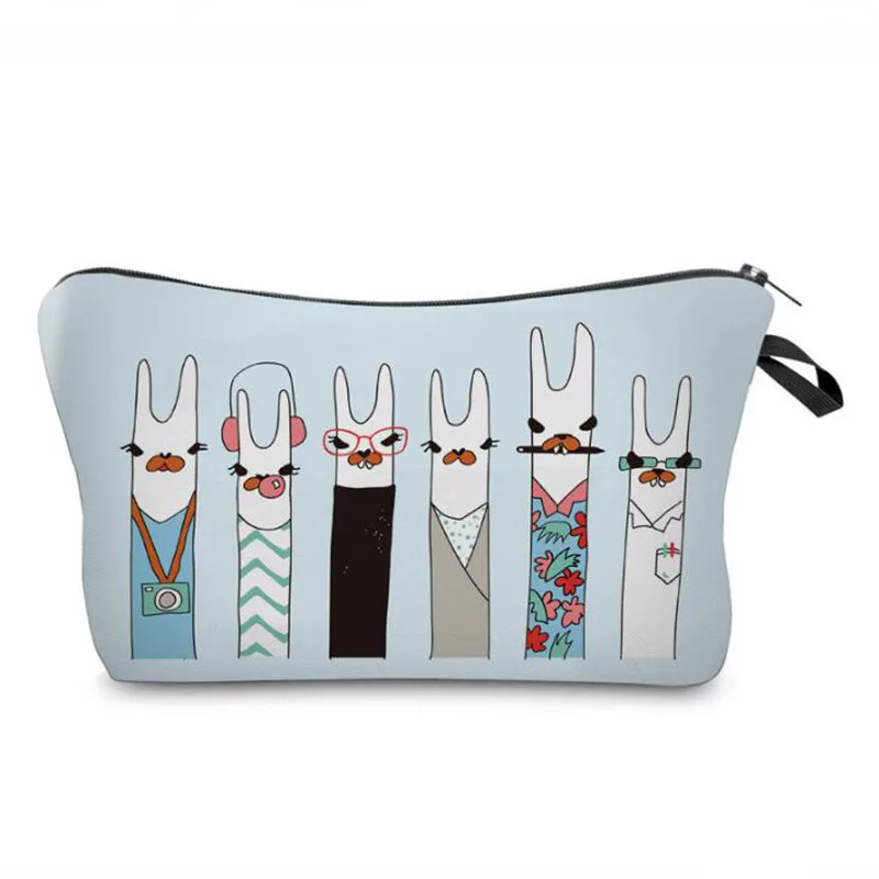 Модный женский органайзер для макияжа сумка девочек с рисунком альпаки хранения