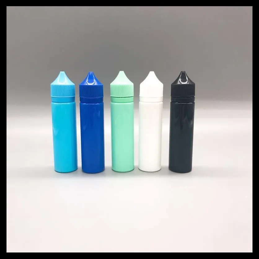 60 мл ПЭТ флакон капельница Ejuice бутылки с восковыми вскрытия Кепки и иглы для