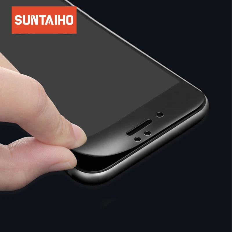 Закаленное стекло Suntaiho для iPhone XR XsMax 6 s мягкое 3D изогнутое полное покрытие