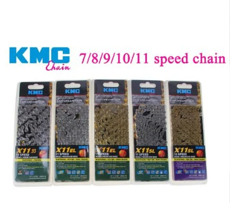 KMC X8 X9 X9sl X10 X10sl X11SL Catena Della 9 S 10 11 Oro для MTB/шоссейного велосипеда SHIMANO 8 velocita 116L цепь |