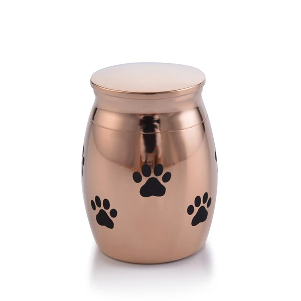 Rose Gold Небольшие декоративные мемориал Keepsake кремации урны банку для человеческого прах питомца-Водонепроницаемый Нержавеющая сталь, сохранить любовь навсегда - Окраска металла: Rose Gold