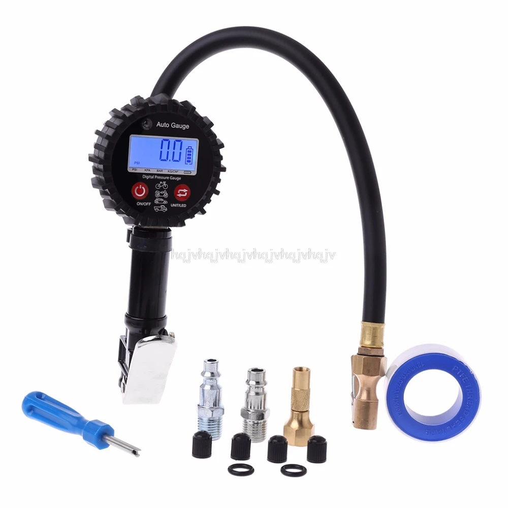 200PSI цифровой шиномонтажный манометр 200PSI ЖК-дисплей воздушный компрессор насос Быстрое подключение муфта для автомобиля My06 19