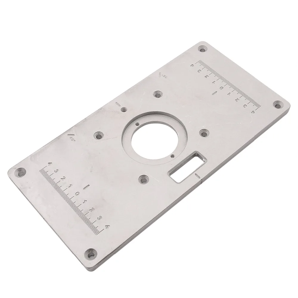 

Wood Router Table Insert Plate Aluminium Alloy Table Insert Plates with Insert Rings Woodworking Machinery Tools