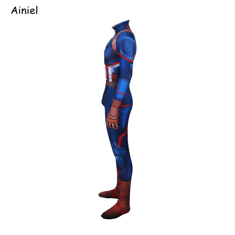Фильм Капитан Америка Маска для костюма супергерой Zentai Badysuit косплея на Хэллоуин