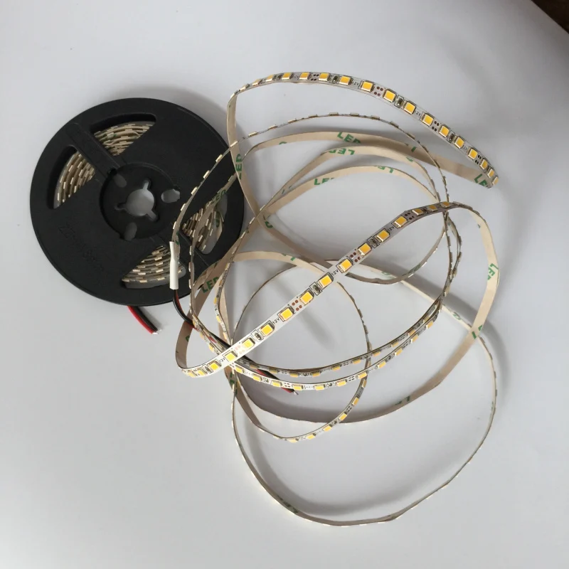 SMD 2835 DC 12V не водонепроницаемый 5 мм ширина узкий PCB 600 светодиодный 5 м светодиодный светильник Гибкая лампа