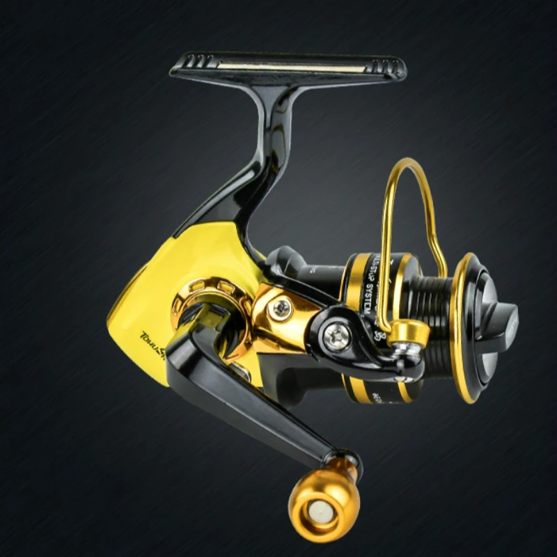 6+1BB Pre-loading Spinning Fishing Wheel Mini Reel Metal Wire Cup 800 Series Line for Rock Rod Raft | Спорт и развлечения