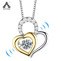 2018 new arriavl 100 925 sterling silver pendant love heart aaa zircon necklace jewelry for women men trendy wedding gift