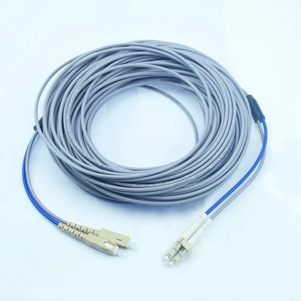 

10meters Armored Multimode Duplex Fiber Optic Cable(62.5/125)- LC to SC