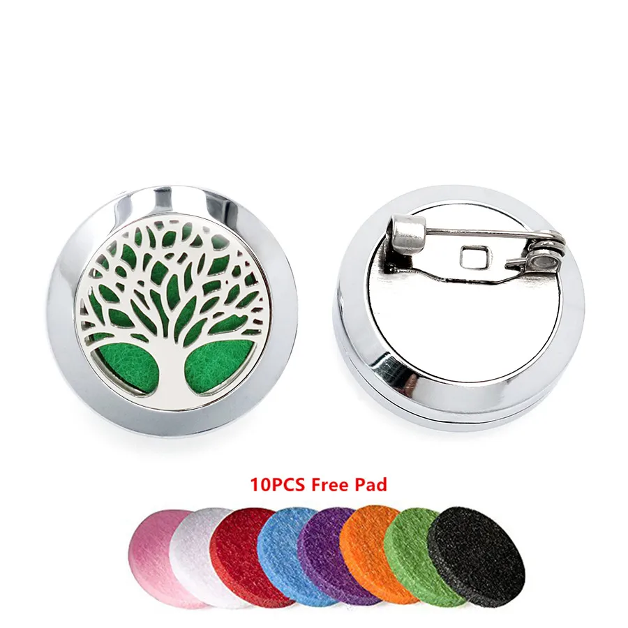 20 мм из нержавеющей стали Древо жизни круглый ароматерапия/эфирное масло