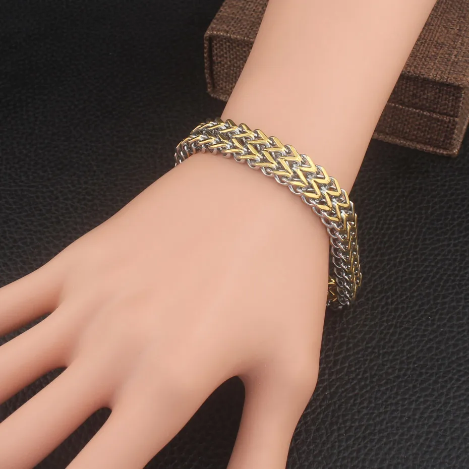 Hot Silver And Gold Color Popular Fashion Jewelry Bracelets Stainless Steel BRYZ032 | Украшения и аксессуары