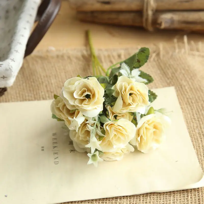 8 Head Artificial Roses Real Touch Coartificial Gorgeous Flower Wedding Fake Flowers For Home Party Decor Valentine's gift | Дом и сад