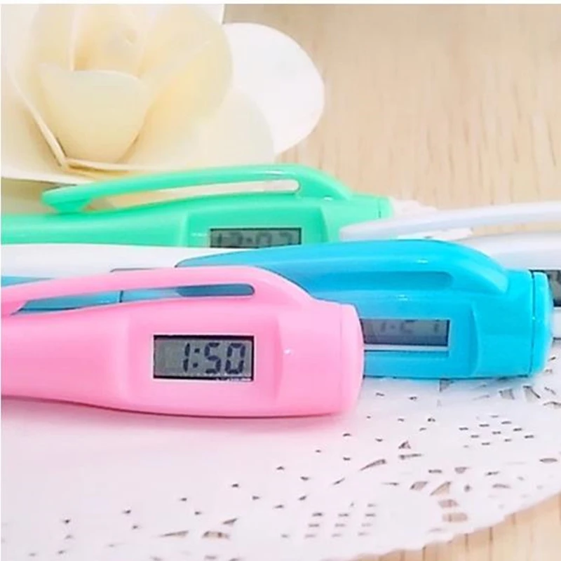 Креативные цифровые часы шариковая ручка электронные ученик госслужба тест