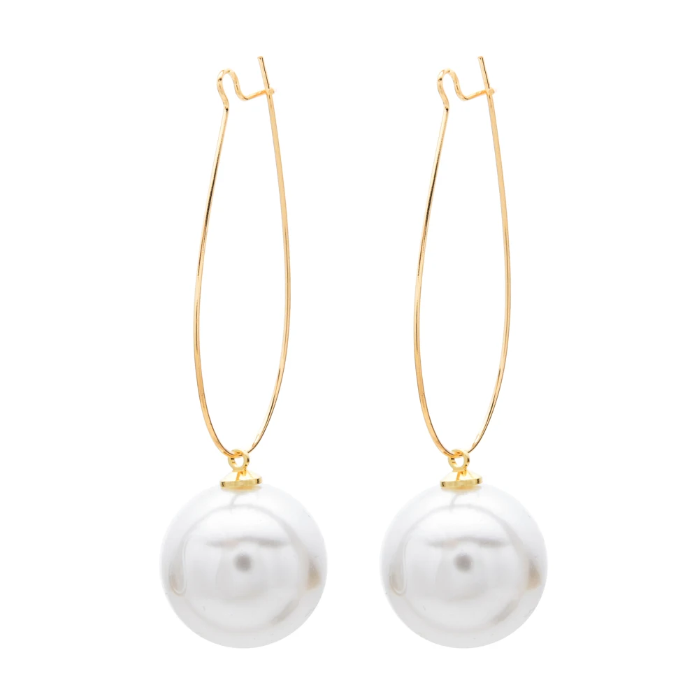 ZMZY Fashion Large Punk Big Simple Simulation Pearl Earrings for Women Jewelry Wholesale Ladies Mujer Pendientes Accessories | Украшения и