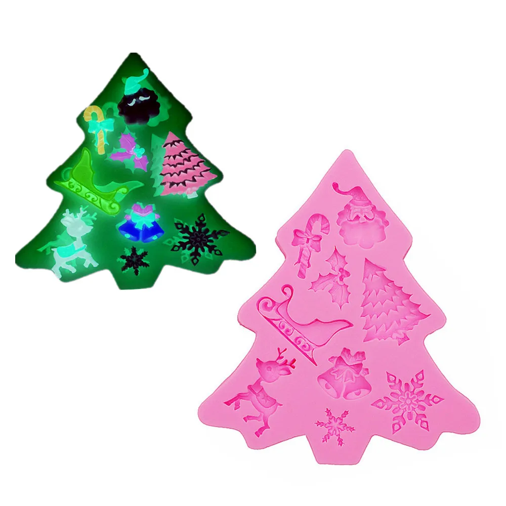 Гаджеты формы для помадки снеговик Рождественская елка снежинка полимерная
