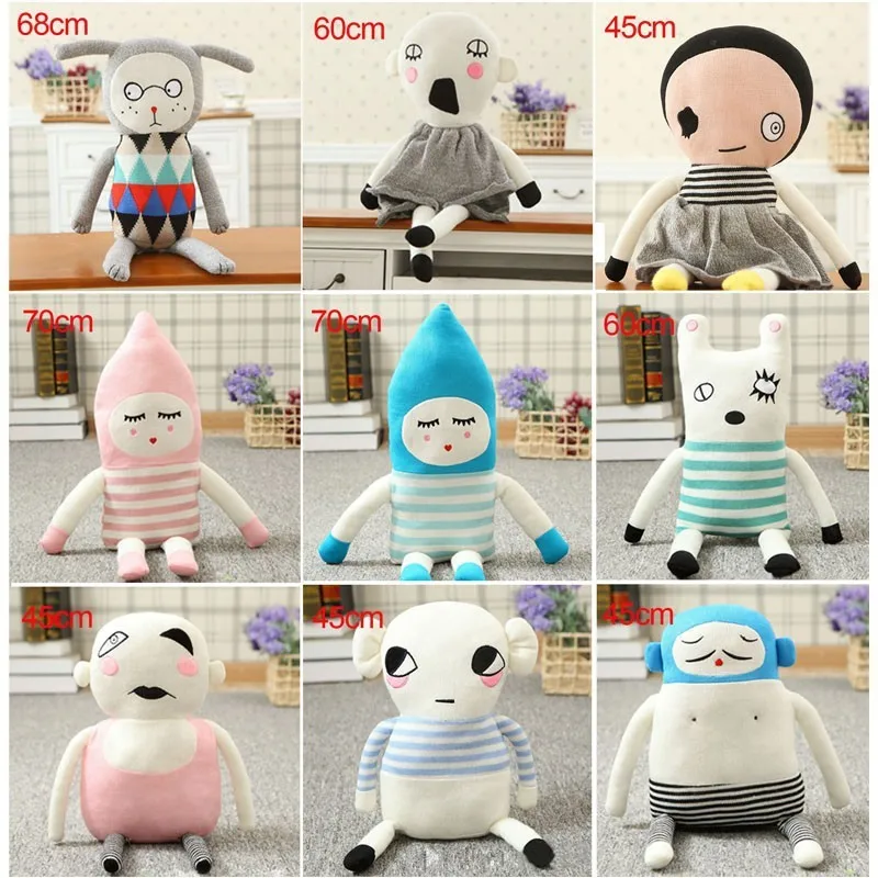 Счастливый мальчик воскресенье Мягкие плюшевые игрушки куклы Peluche ручной вязки