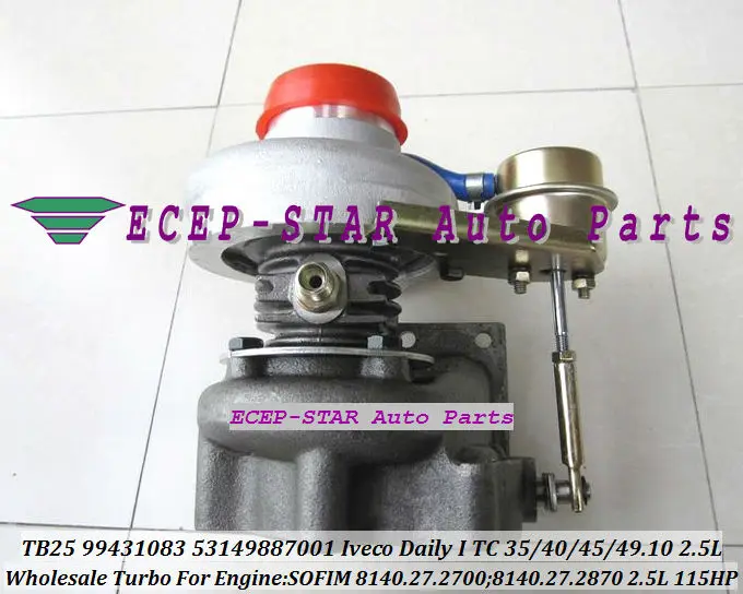 Турбокомпрессор TB2509 466974 466974-5010S 466974-0001 98478057 для IVECO Daily I 35 10 40 45 8140.27.2700 49 л |