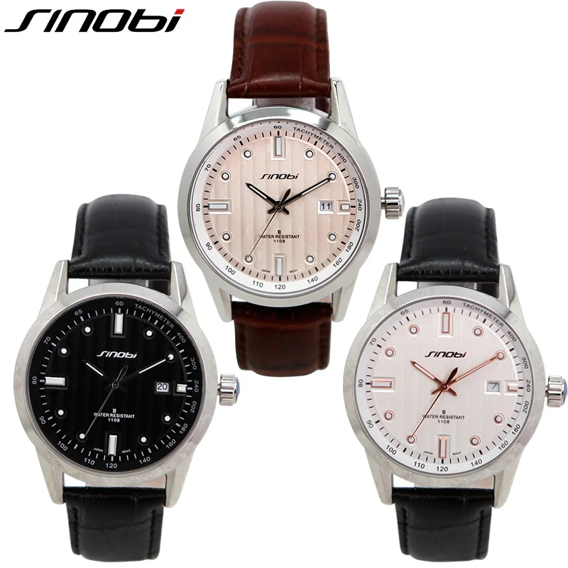 SINOBI выполните Календари Пояса из натуральной кожи ремень Для мужчин Часы