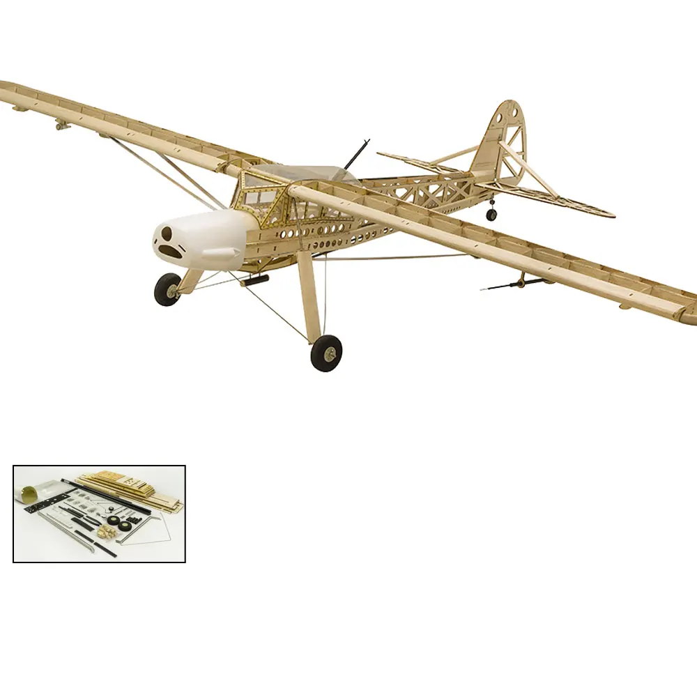 S2101 Масштаб RC Balsawood самолет лазерная резка Fieseler Fi 156 Storch 1600 мм(6") набор из пробкового дерева DIY строительные деревянные модели - Цвет: S2101